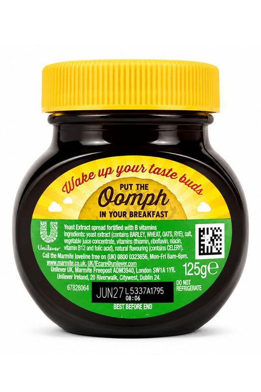 Marmite Yeast Extract Spread – Rich in B Vitamins, Vegan, 125g