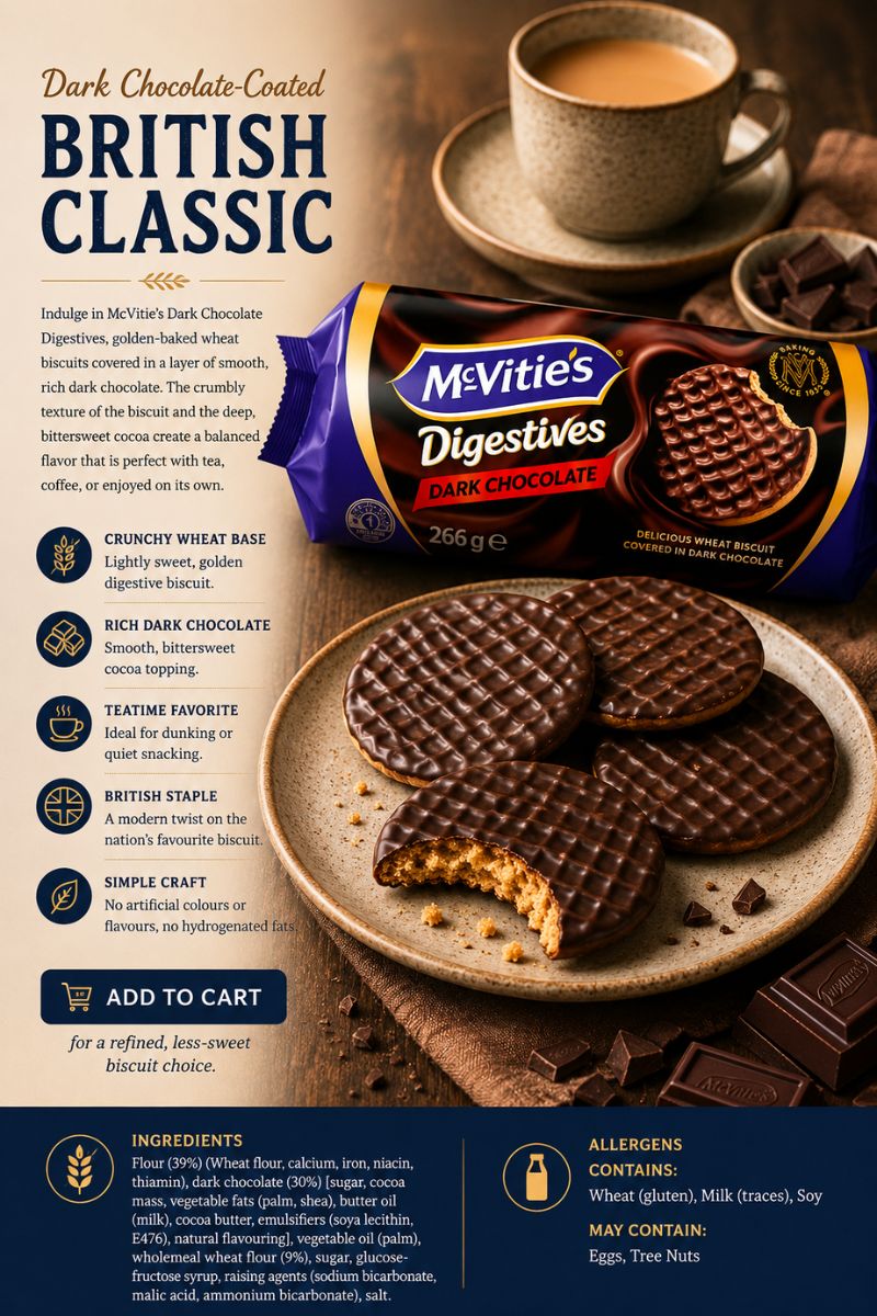 MCVITIES DARK CHOCOLATE DIGESTIVE BISCUITS