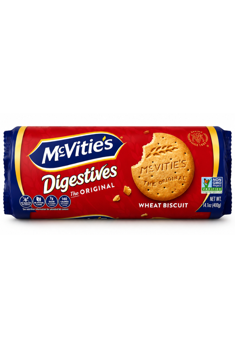 McVitie's Digestives Original Wheat Biscuits – Classic British Tea Biscuit, 14.1oz