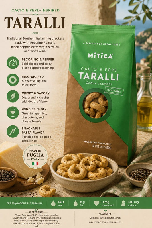 MITICA CACIO E PEPE TARALLI