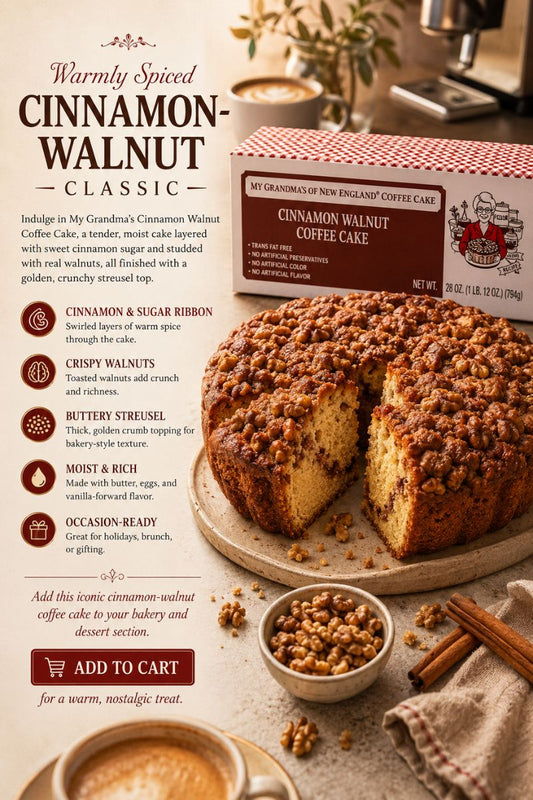 MY GRANDMAS CINNAMON WALNUT COFFEE CAKE