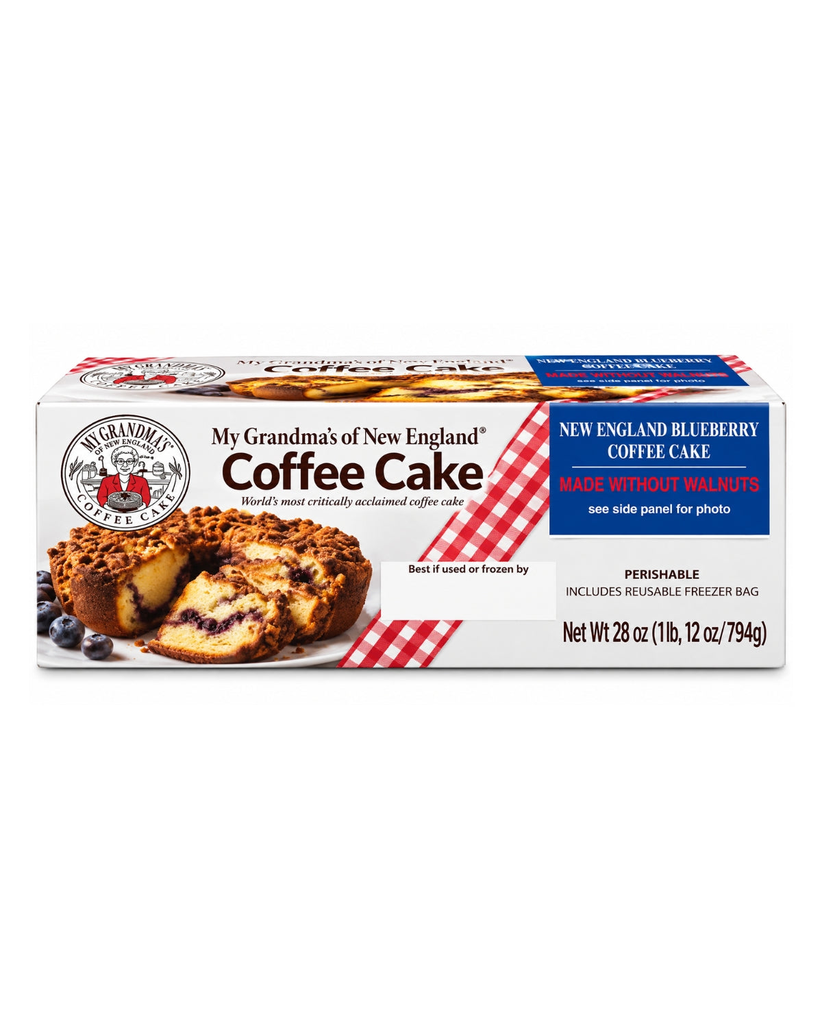 My Grandma's of New England Blueberry Coffee Cake 28 oz (794 g) – Made Without Walnuts