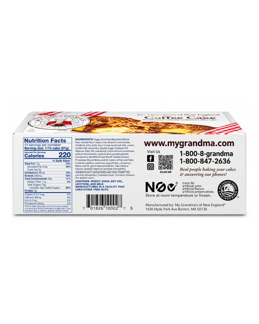 My Grandma's of New England Blueberry Coffee Cake 28 oz (794 g) – Made Without Walnuts
