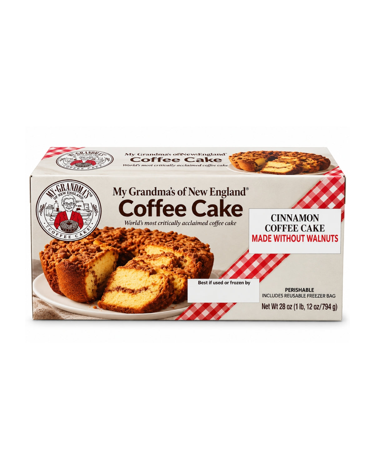 My Grandma's of New England Cinnamon Coffee Cake 28 oz (794 g) – Made Without Walnuts