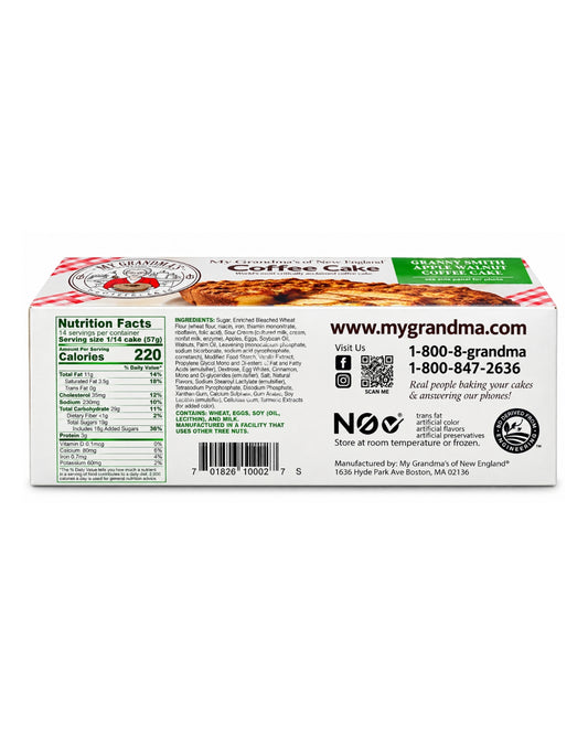 My Grandma's of New England Granny Smith Apple Walnut Coffee Cake 28 oz (794 g)