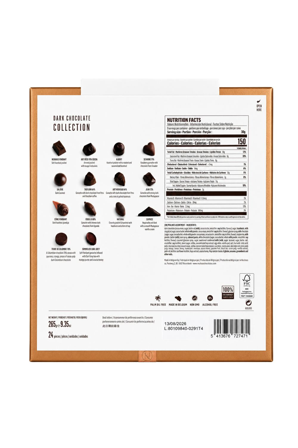 Neuhaus Dark Collection Box,24 pc