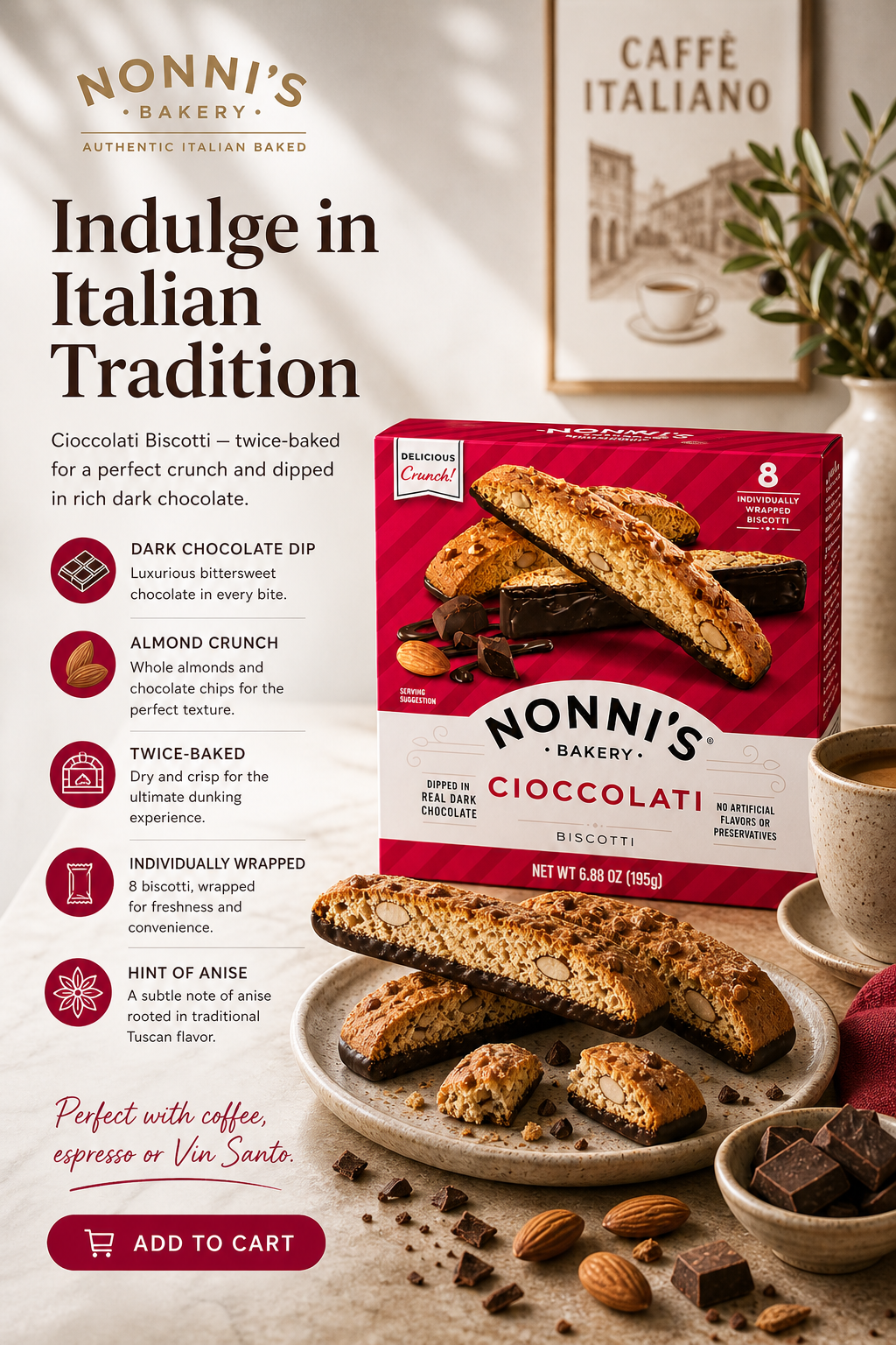 NONNIS CIOCCOLATI BISCOTTI