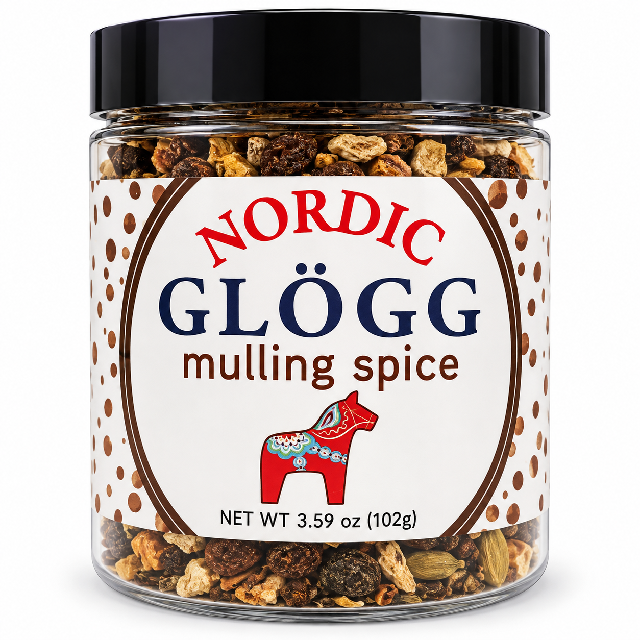 Nordic Glögg Mulling Spice jar 3.59 oz 102g Scandinavian holiday beverage spices