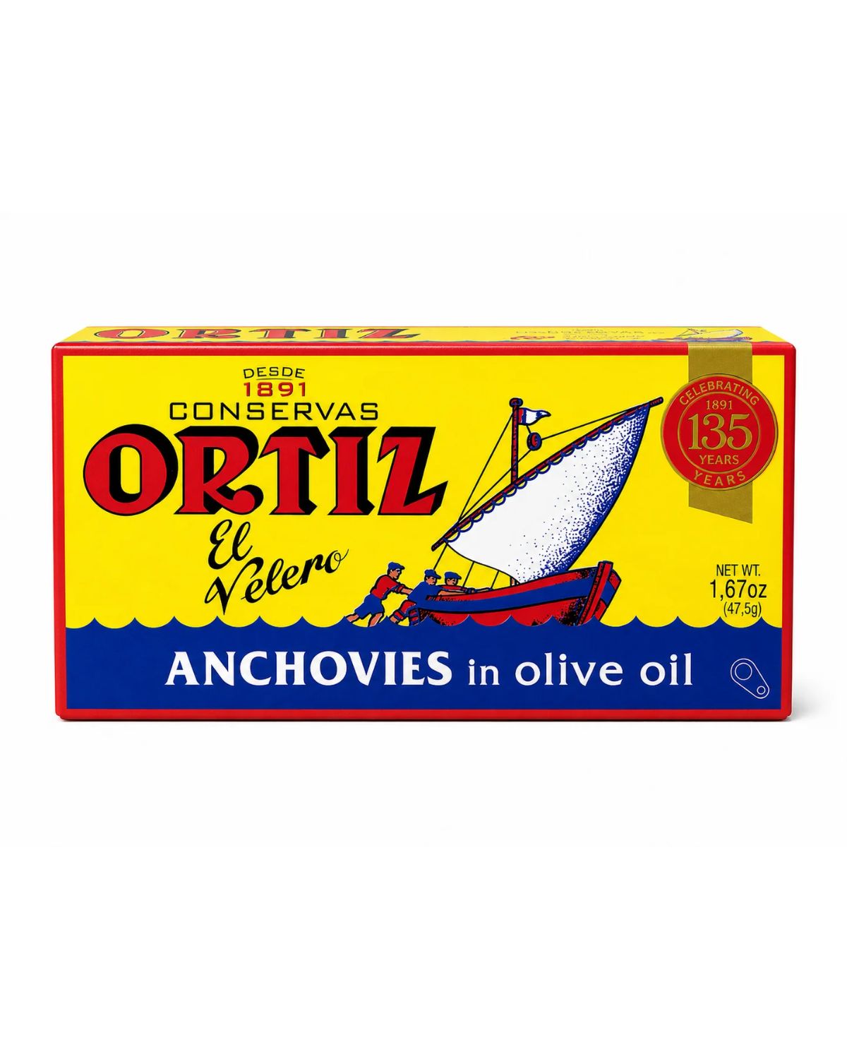 Ortiz El Velero Anchovies in Olive Oil 1.67 oz (47.5 g)