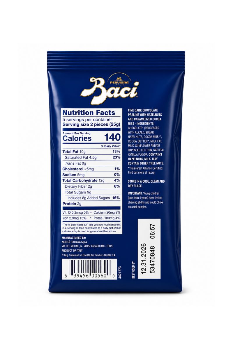 Perugina Baci 70% Dark Bag,4.4 oz