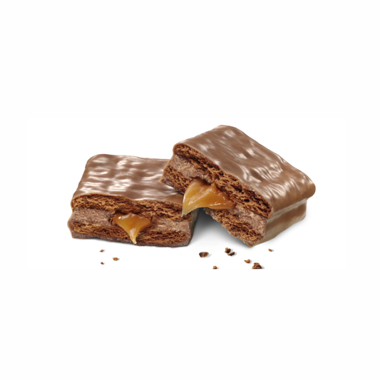 Arnott’s Tim Tam Caramel chocolate biscuits with creamy caramel filling coated in milk chocolate