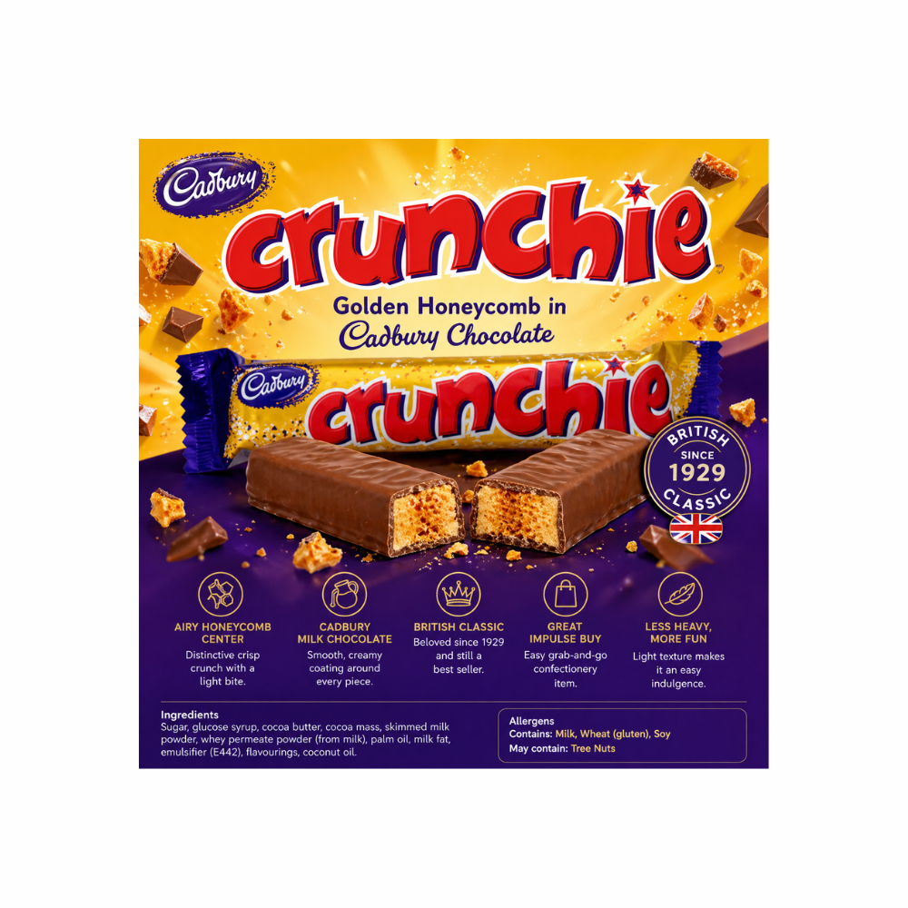 Cadbury Crunchie Chocolate Bar