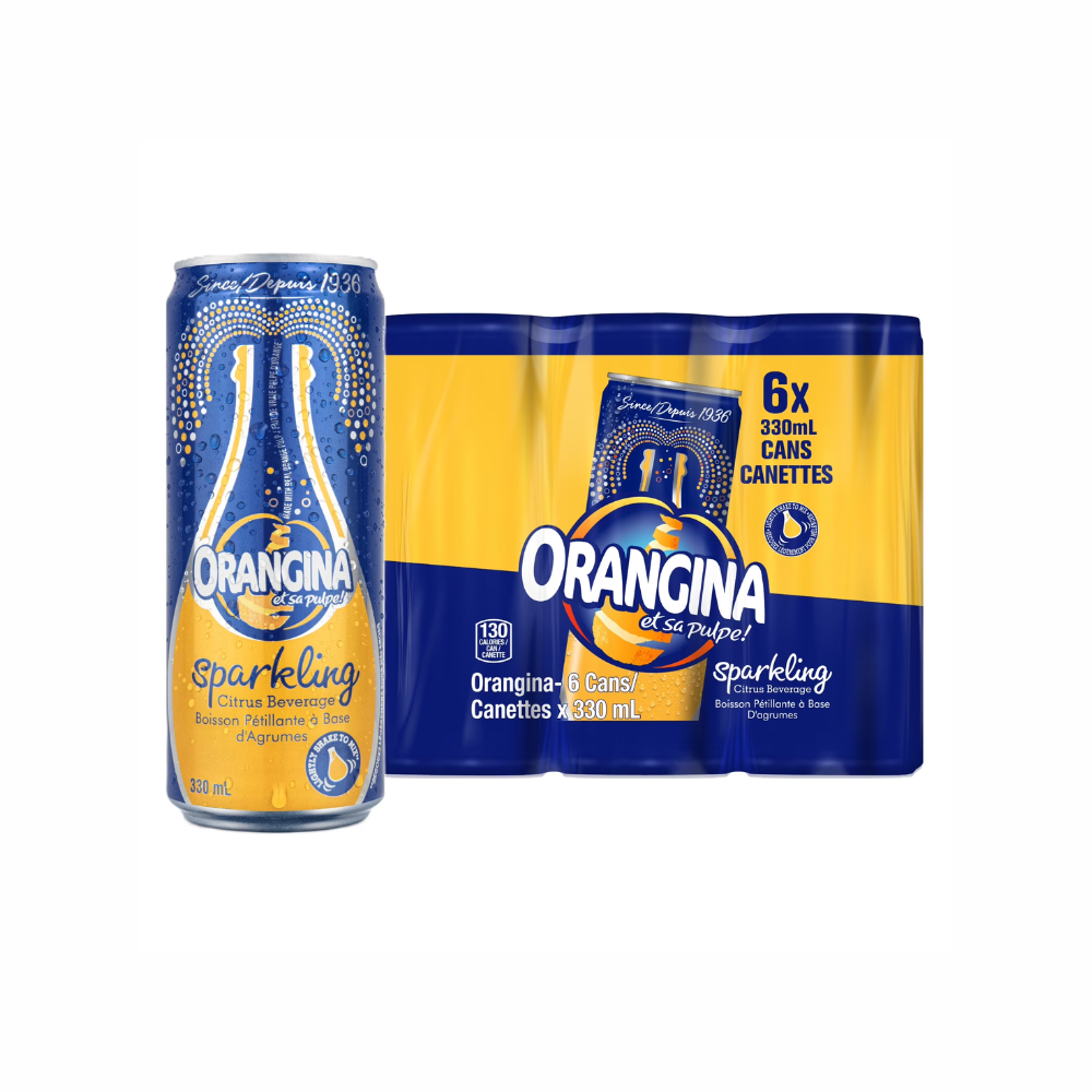 ORANGINA SPARKLING ORANGE 6 PACK CANS