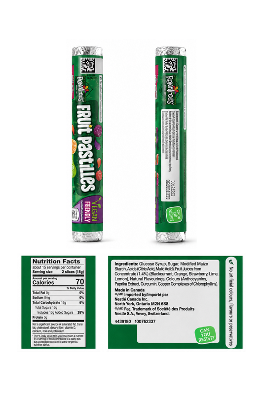 Rowntree's Fruit Pastilles Roll | Classic British Chewy Sweets