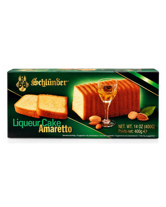 Schlünder Amaretto Liqueur Cake – German Specialty Dessert, 14 oz (400 g)