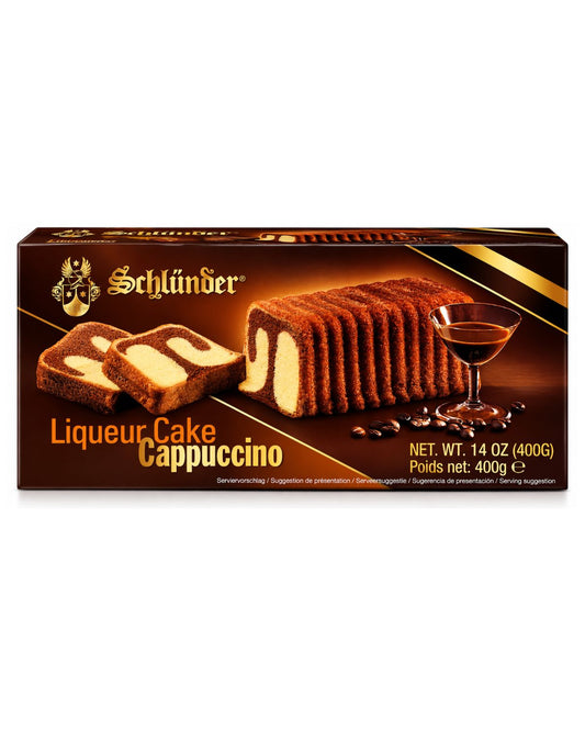 Schlünder Cappuccino Cake – German Coffee-Flavored Dessert, 14 oz (400 g)