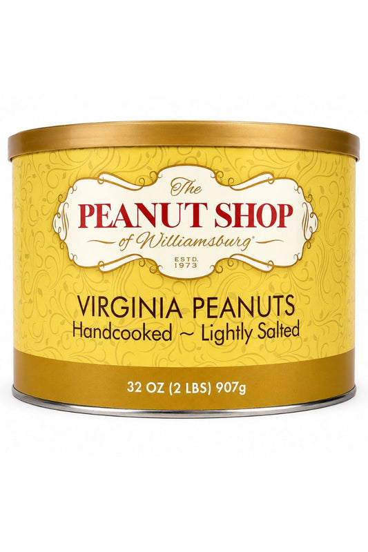 The Peanut Shop of Williamsburg Handcooked Lightly Salted Virginia Peanuts 32 oz Tin