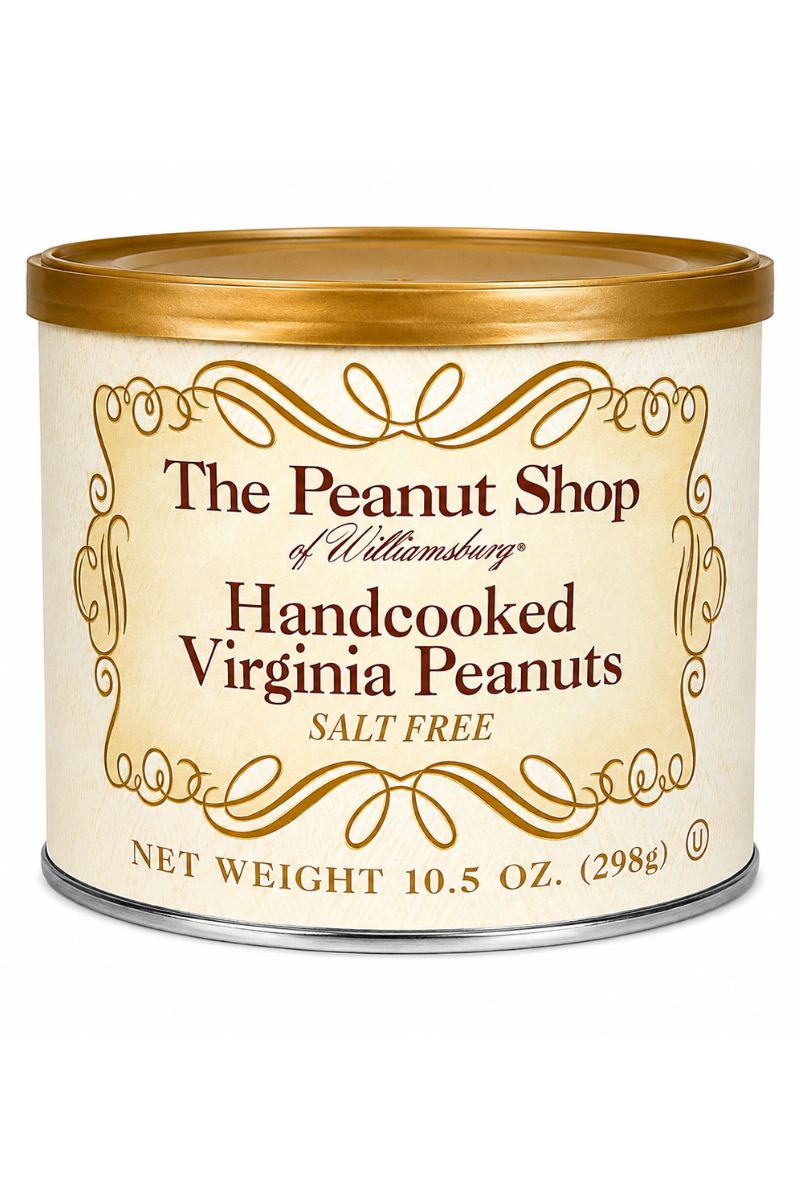 The Peanut Shop of Williamsburg Handcooked Salt Free Virginia Peanuts