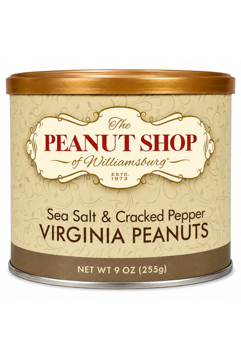 The Peanut Shop of Williamsburg Sea Salt & Cracked Pepper Virginia Peanuts