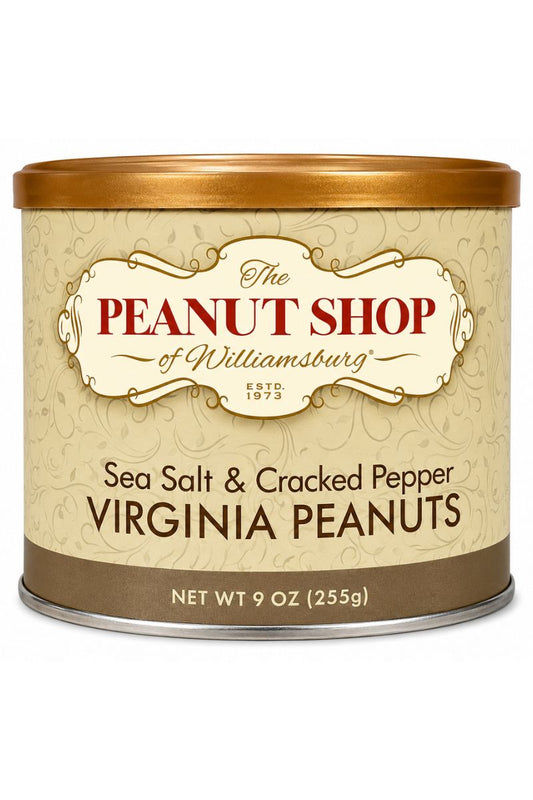 The Peanut Shop of Williamsburg Sea Salt & Cracked Pepper Virginia Peanuts