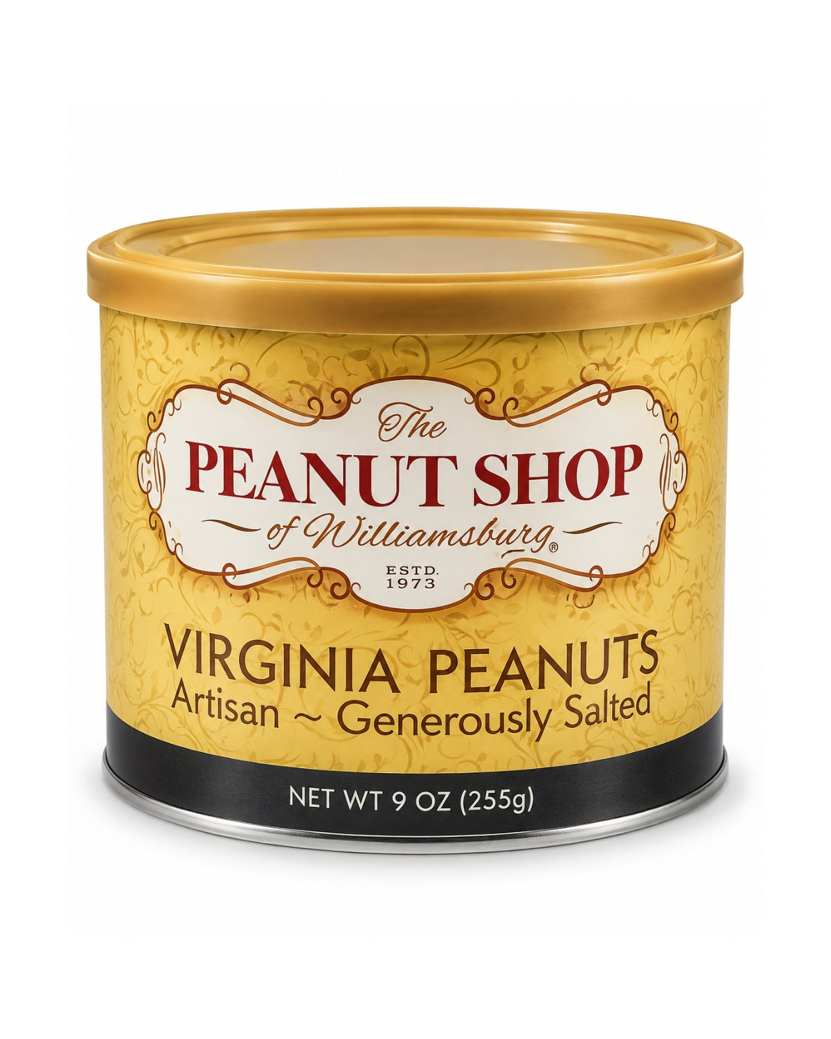 The Peanut Shop of Williamsburg Virginia Peanuts – Generously Salted 9 oz (255 g)