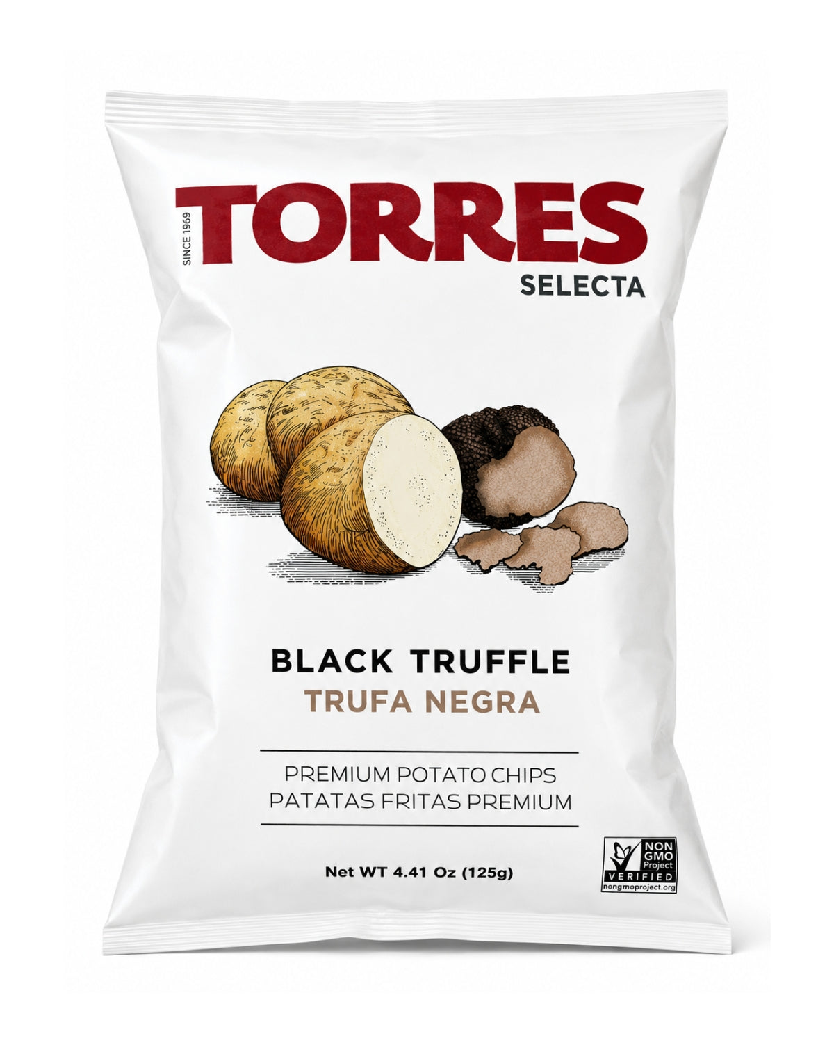Torres Selecta Black Truffle Premium Potato Chips 4.41 oz (125 g)