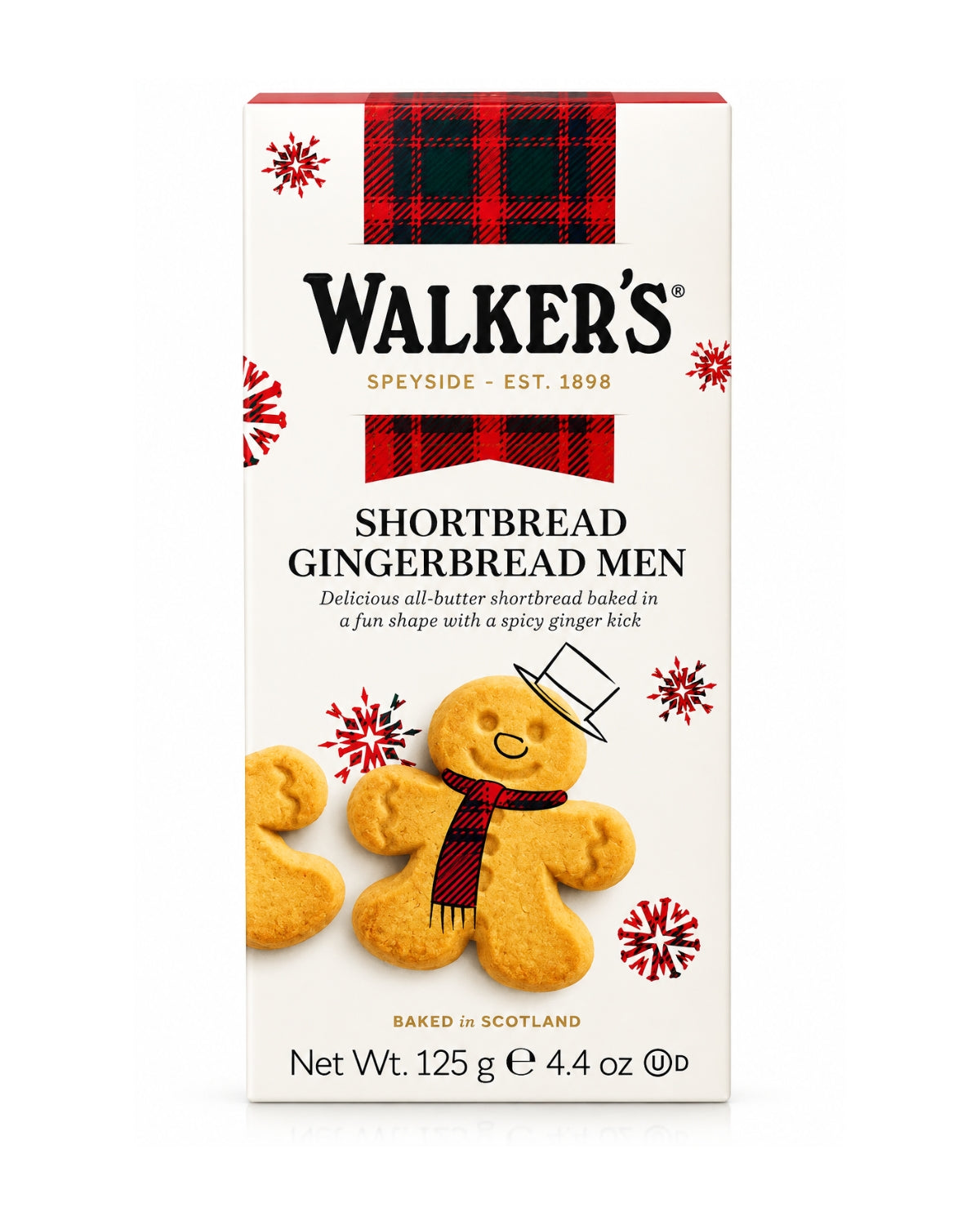 Walker's Gingerbread Men Cookies – Festive Scottish Christmas Carton, 4.4 oz