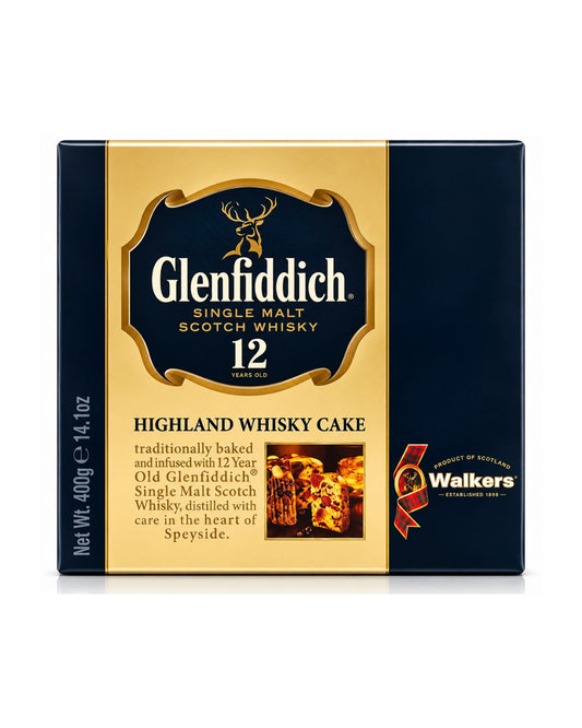 Walker's Glenfiddich Whisky Fruitcake – Scottish Christmas Cake, 14.1 oz