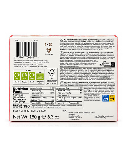 Walker's Ecclefechan Tarts – Traditional Scottish Fruit Tarts, 6.3 oz