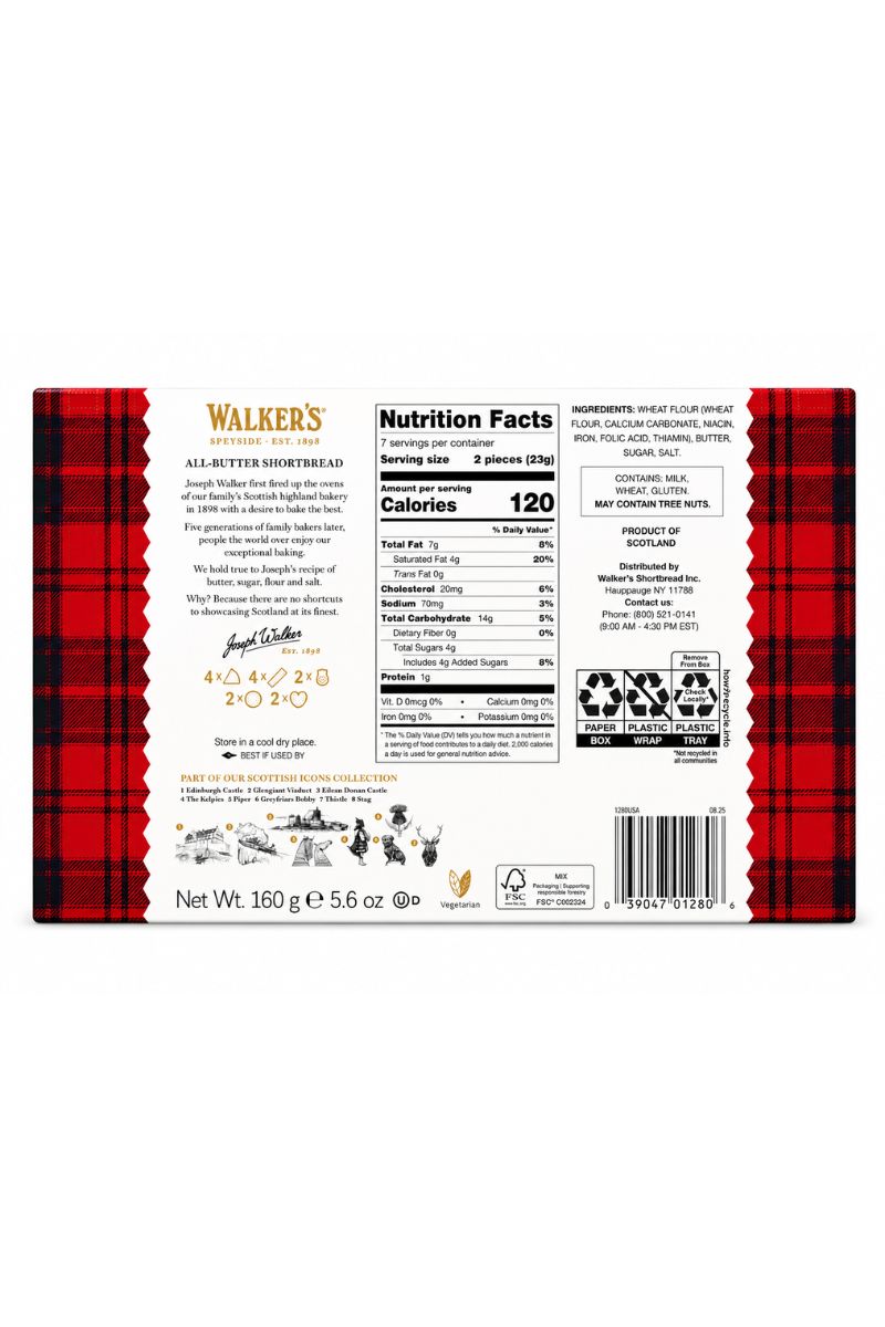 Walker's Shortbread Selection – All-Butter Scottish Shortbread, 5.6 oz (160g)