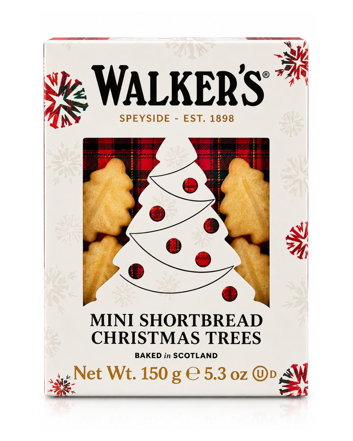 Walker's Shortbread Christmas Trees – Festive 3D Gift Carton, 5.3 oz