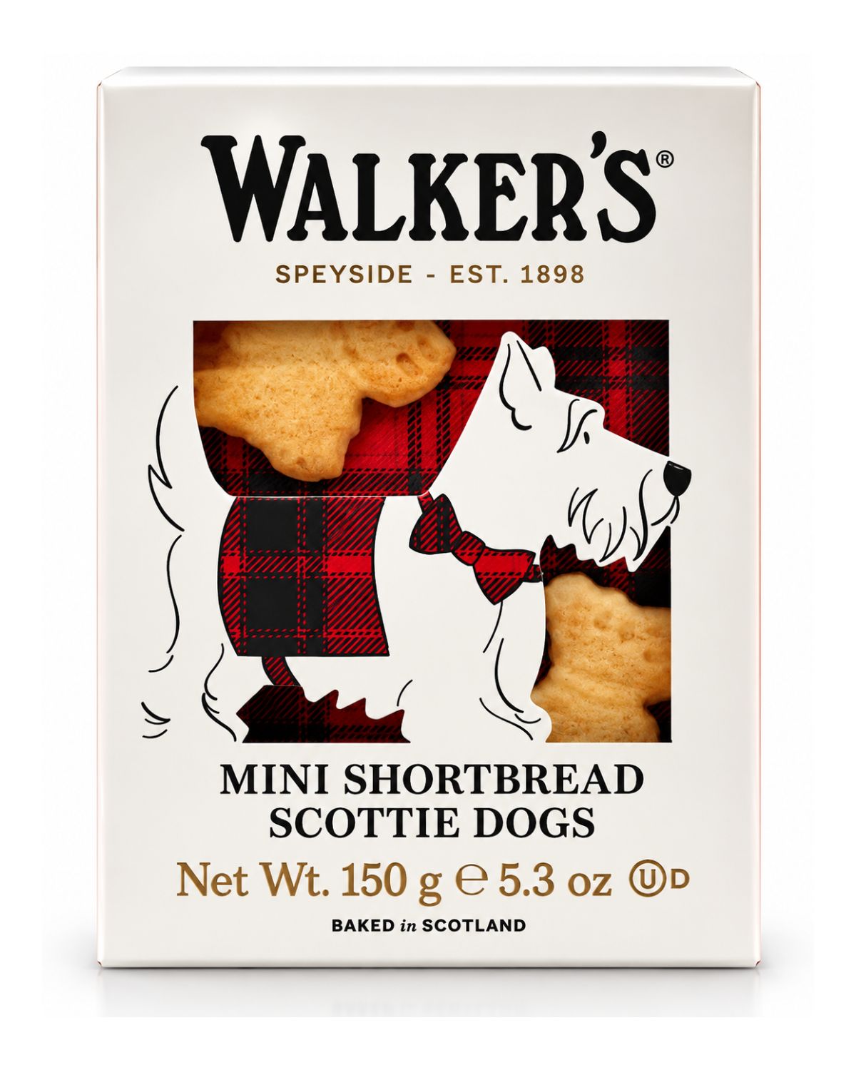 Walker's Mini Scottie Dogs Scottish Shortbread – 3D Gift Carton, 5.3 oz