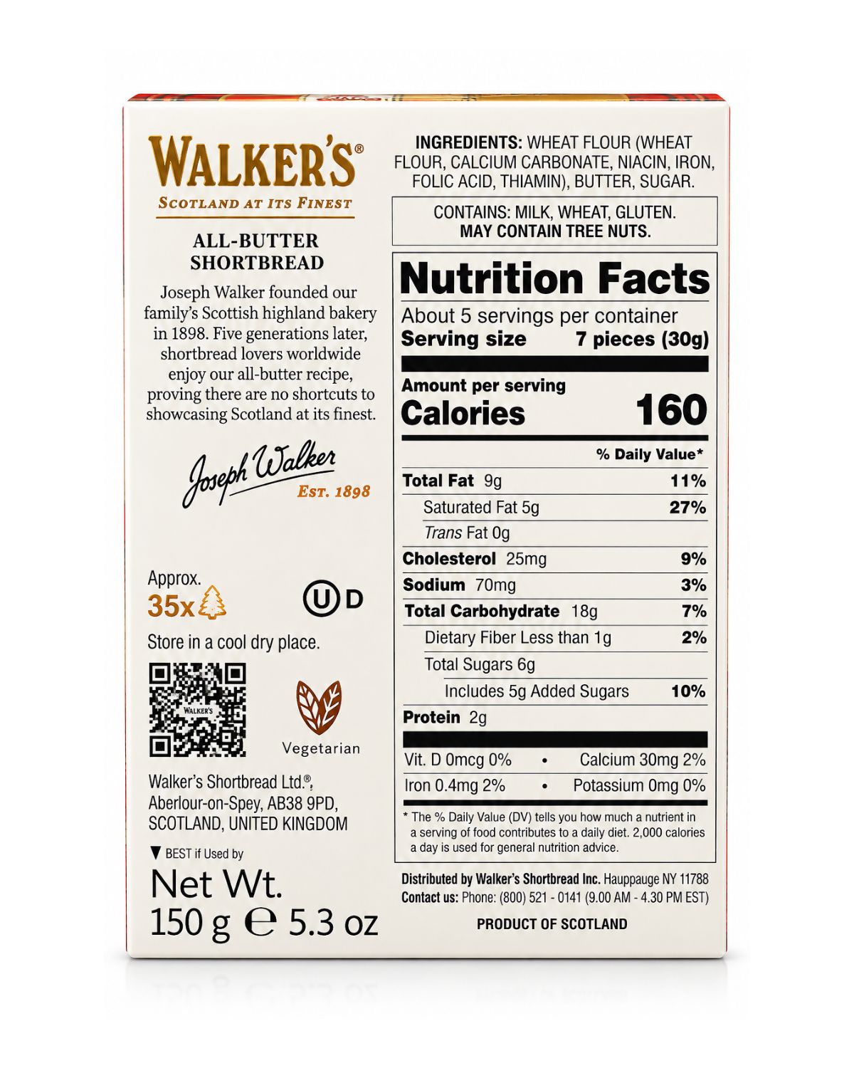 Walker's Shortbread Christmas Trees – Festive 3D Gift Carton, 5.3 oz