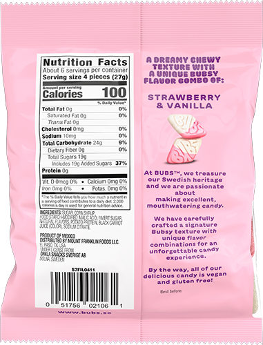 BUBS DIAMONDS STRAWBERRY VANILLA GUMMIES