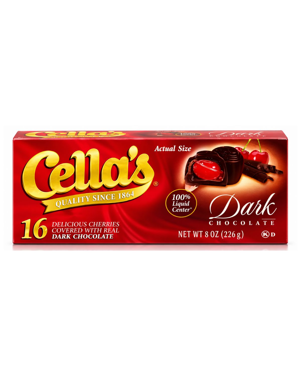 cellas dark chocolate cherries 8 oz — front