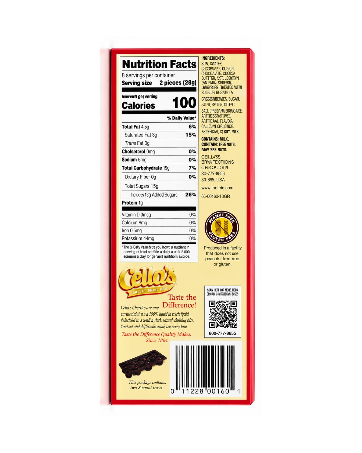 cellas dark chocolate cherries 8 oz — back