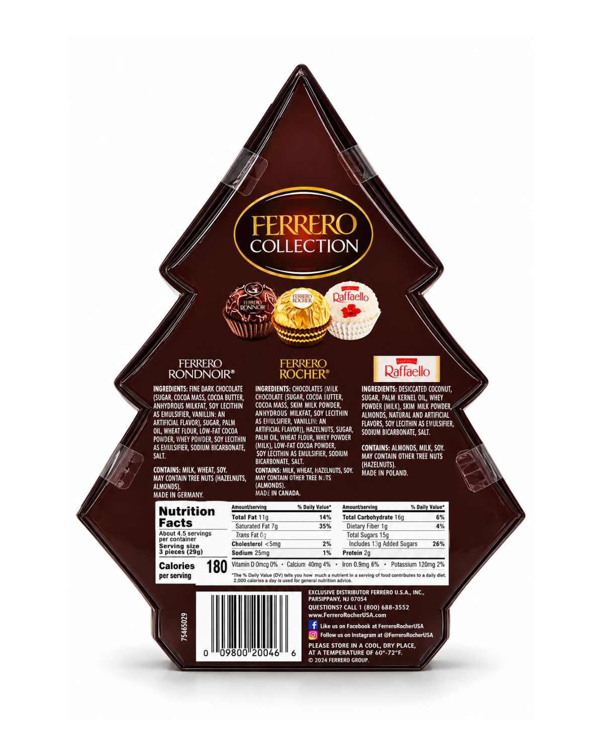 ferrero collection 12 pc tree box 4 7 oz — back