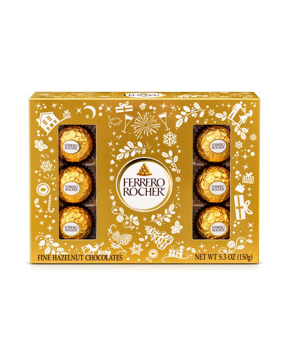 ferrero rocher gift box 12 pc 5 3 oz — front