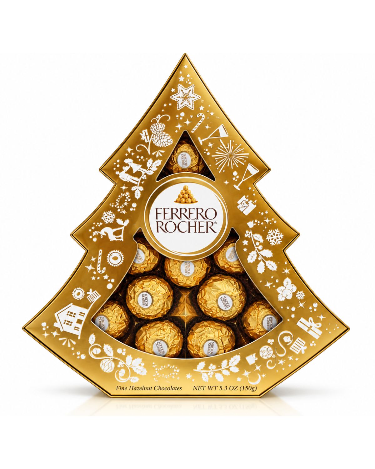 ferrero rocher tree gift box 12 pc 5 3 oz — front