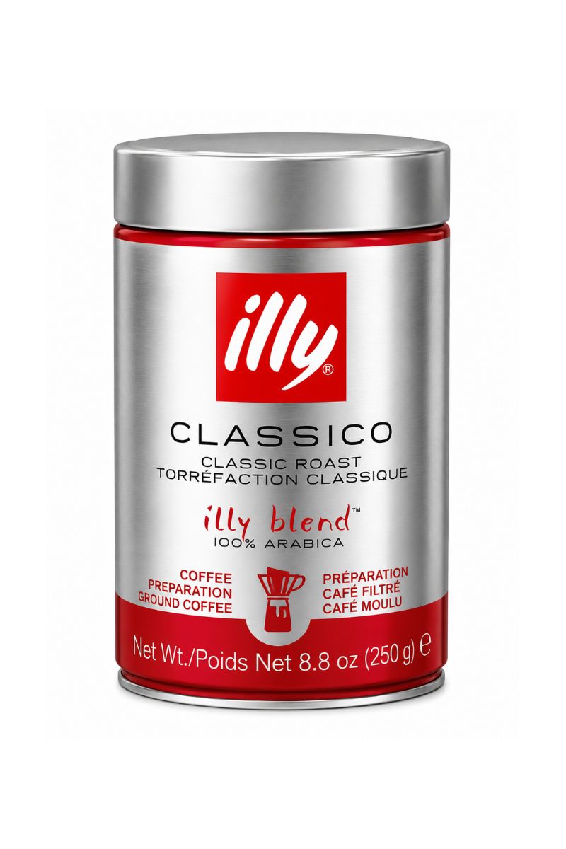 Illy Classico Ground Filter Coffee can, 8.8 oz
