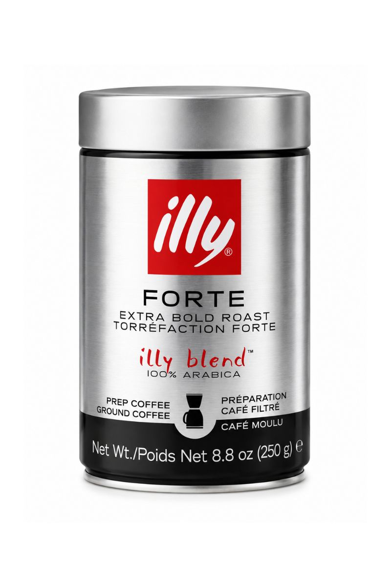 Illy Forte Extra Bold Roast Ground Coffee can, 8.8 oz