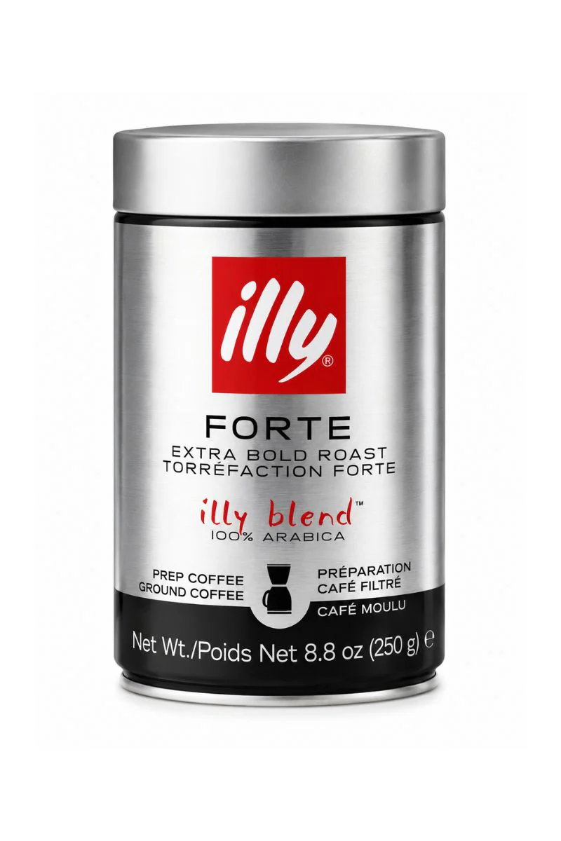 Illy Forte Extra Bold Roast Ground Coffee can, 8.8 oz
