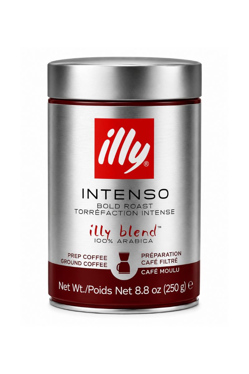 Illy Intenso Bold Roast Ground Coffee can, 8.8 oz
