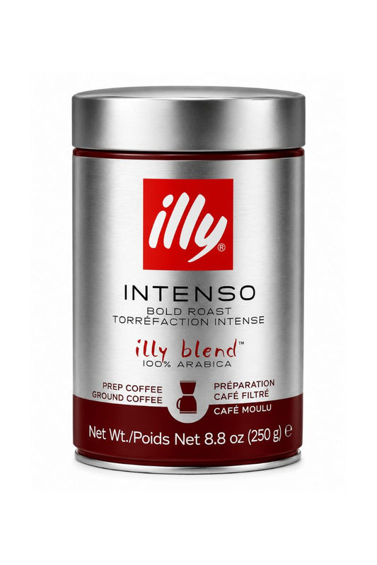 Illy Intenso Bold Roast Ground Coffee can, 8.8 oz