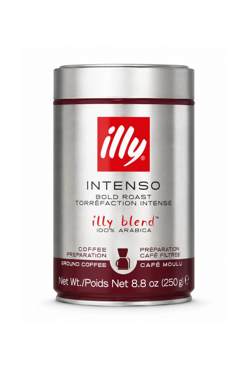 Illy Intenso Bold Roast Ground Filter Coffee can, 8.8 oz