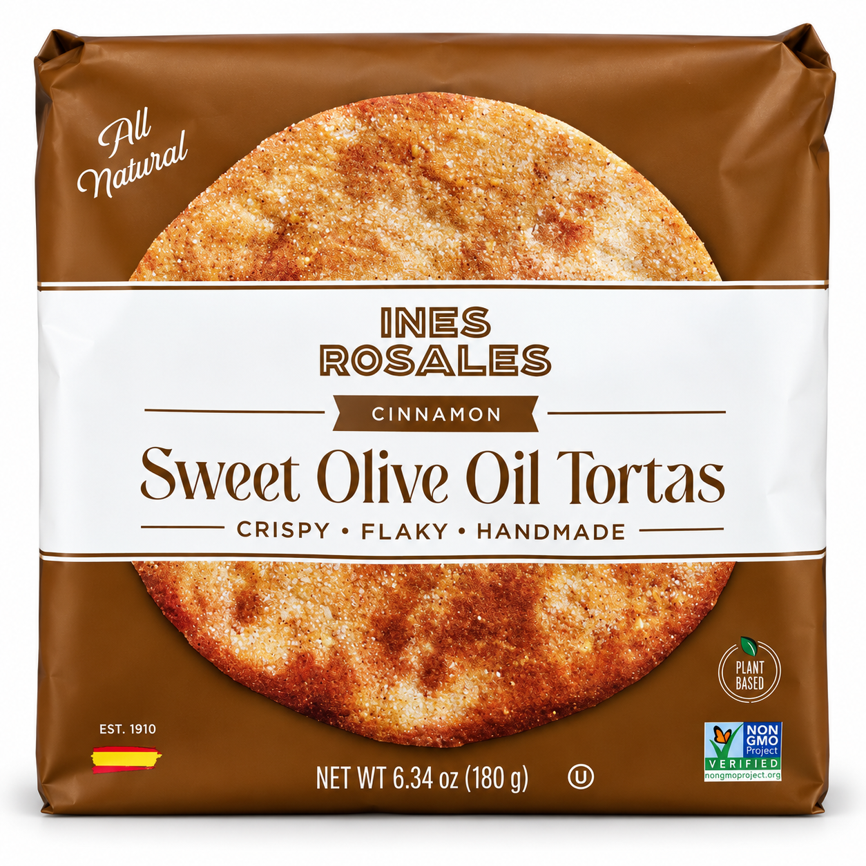 Ines Rosales Cinnamon Sweet Olive Oil Tortas 6.34 oz 180 g front package