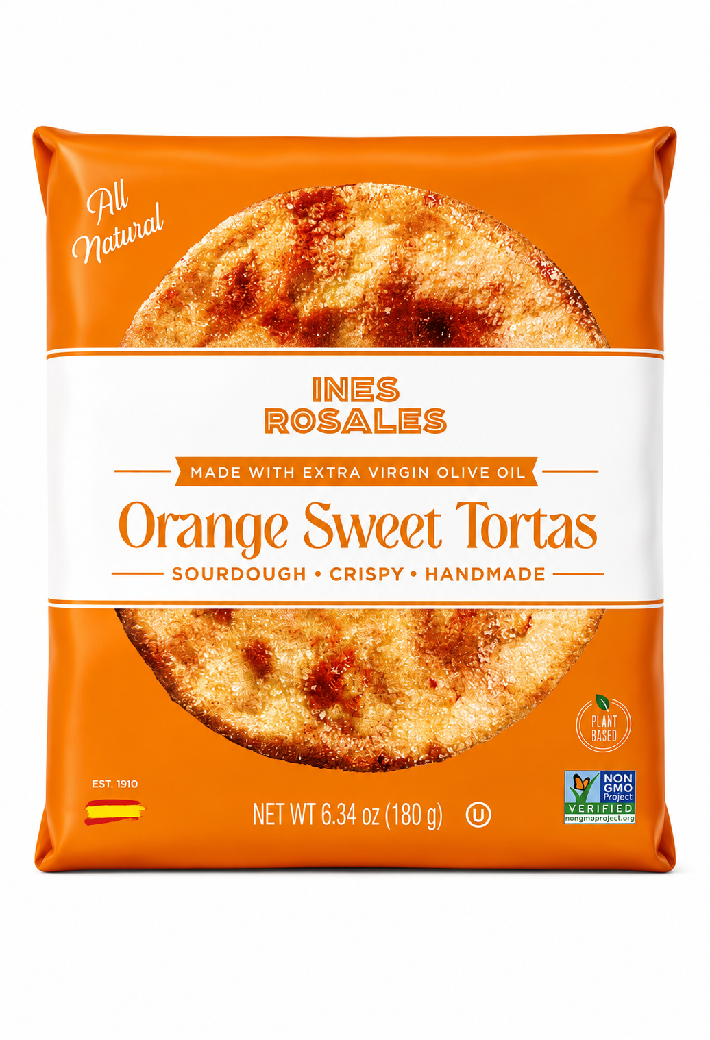 Ines Rosales Orange Sweet Tortas 6.34 oz 180 g package