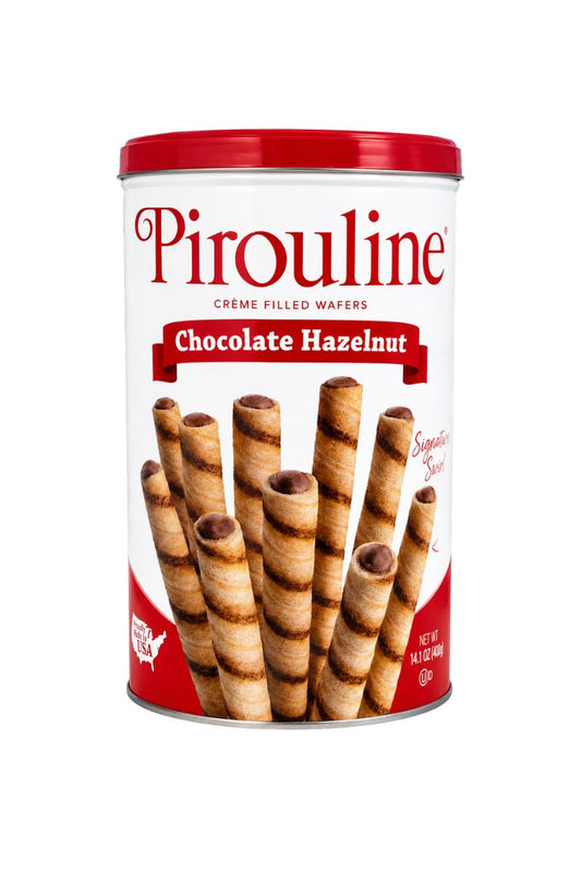 Pirouline Chocolate Hazelnut Crème Filled Wafers 14.1 oz tin