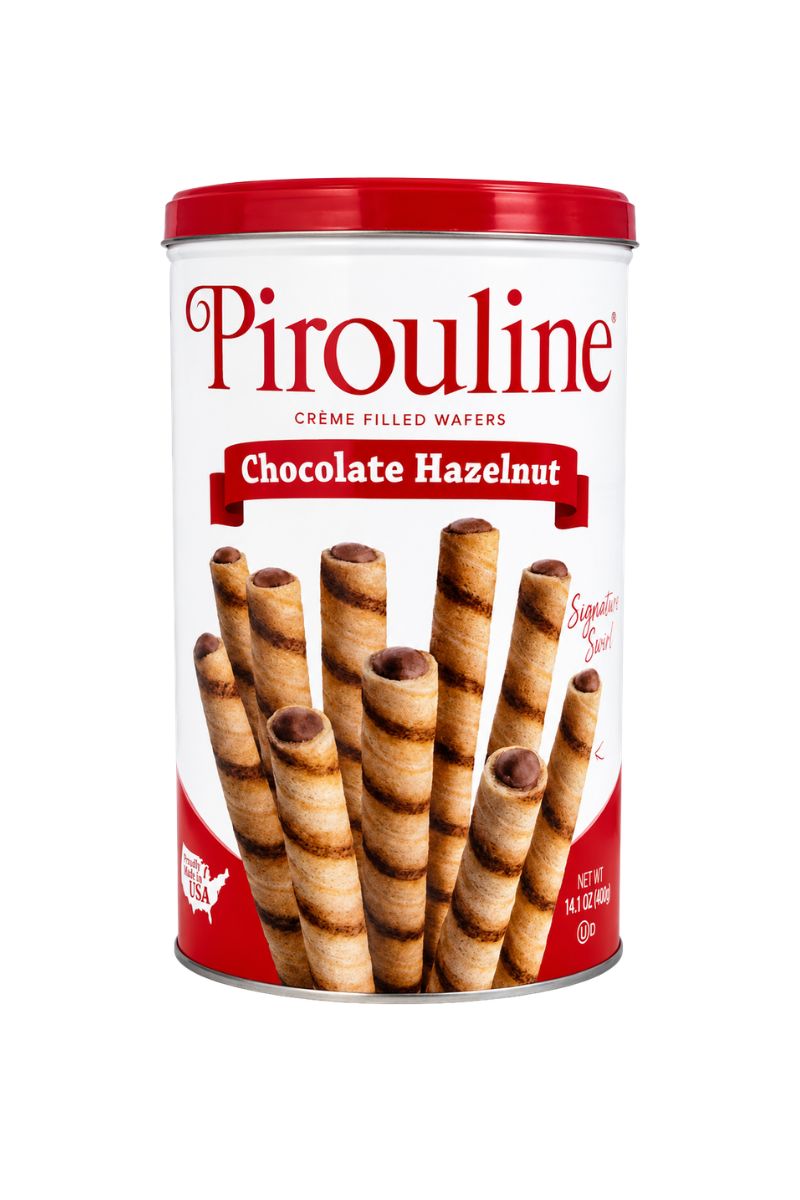 Pirouline Chocolate Hazelnut Crème Filled Wafers 14.1 oz tin