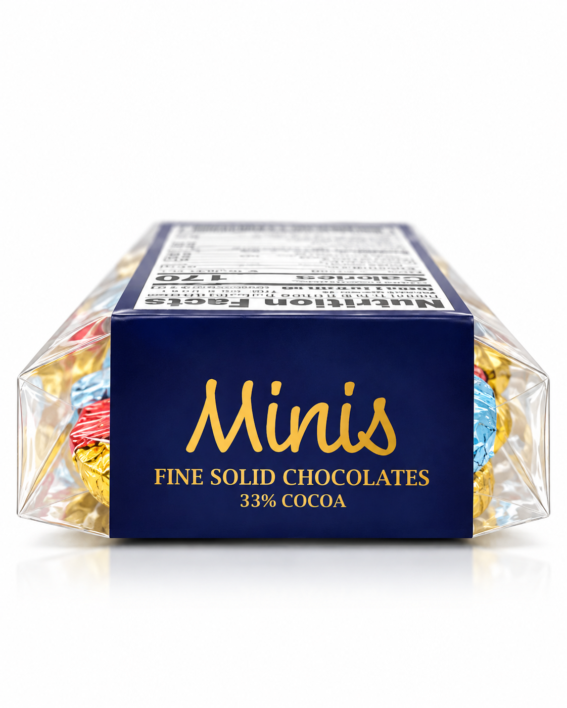 Riegelein Minis 33 percent cocoa fine solid chocolate bears package side